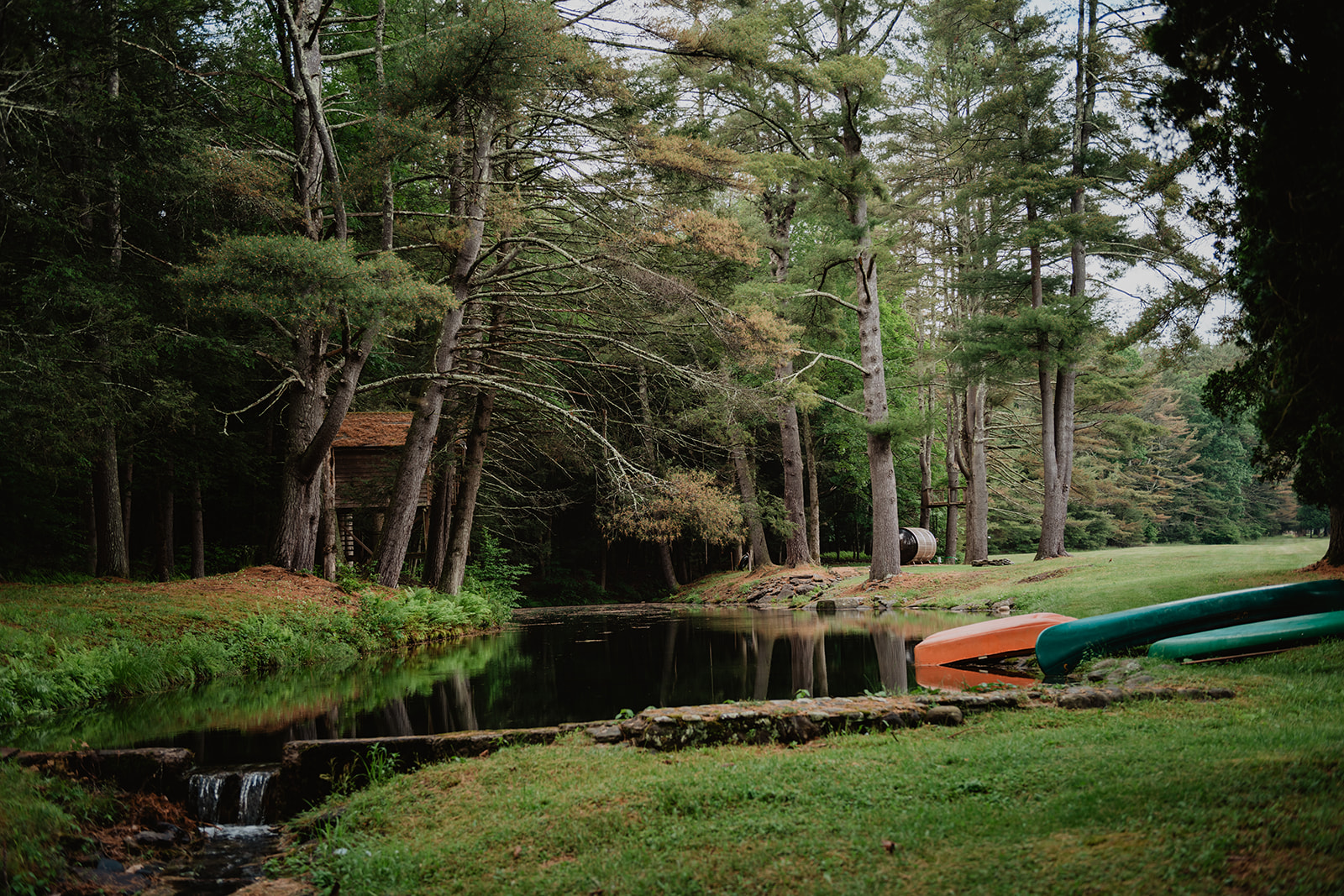 The pond at Lundy 1920 in the early evening